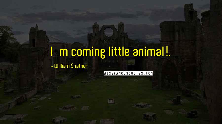 William Shatner Quotes: I'm coming little animal!.
