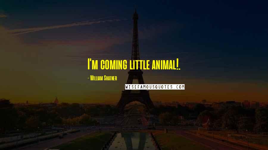 William Shatner Quotes: I'm coming little animal!.