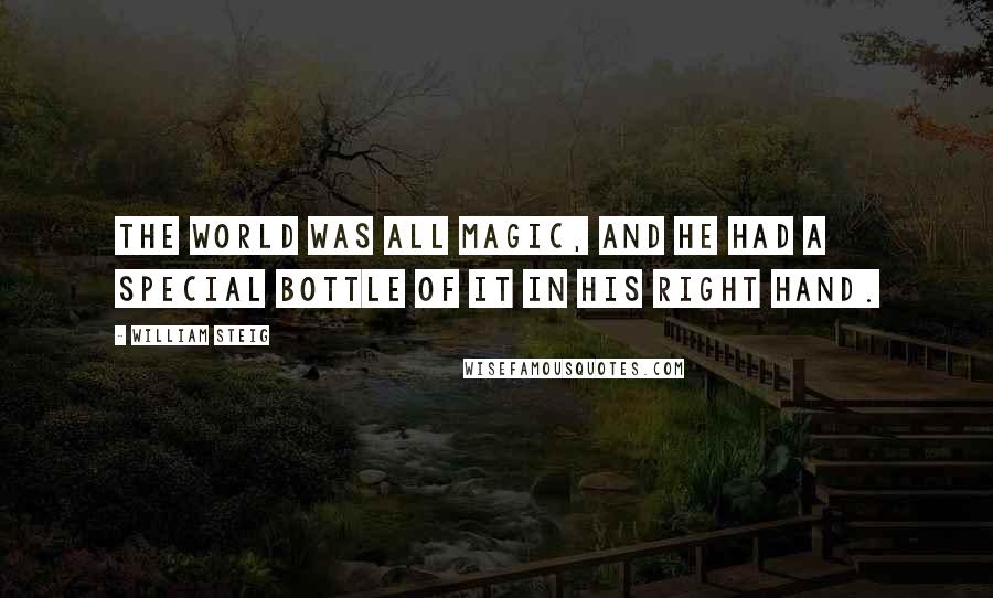 William Steig Quotes: The world was all magic, and he had a special bottle of it in his right hand.