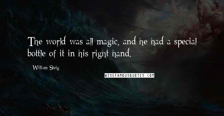 William Steig Quotes: The world was all magic, and he had a special bottle of it in his right hand.