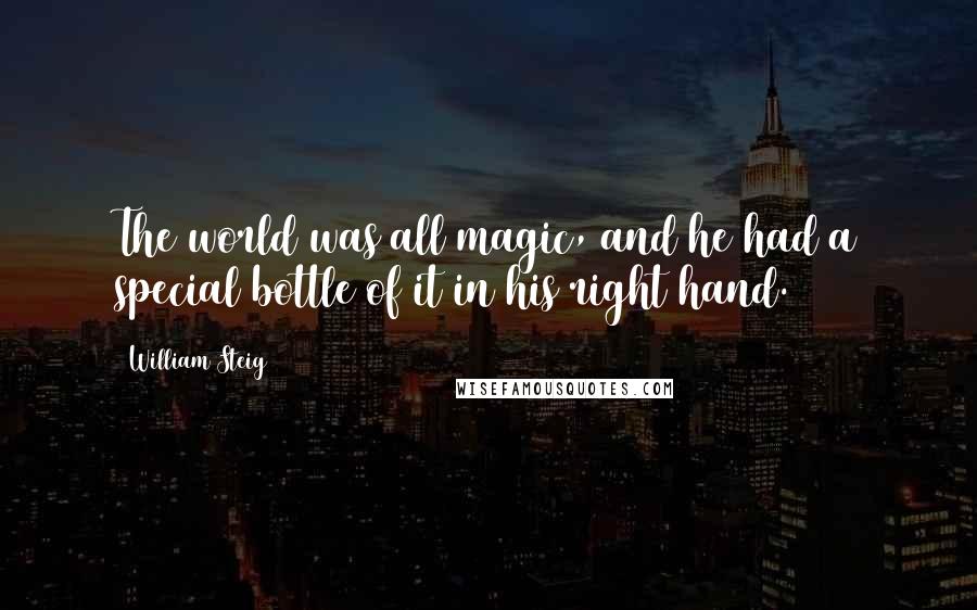 William Steig Quotes: The world was all magic, and he had a special bottle of it in his right hand.