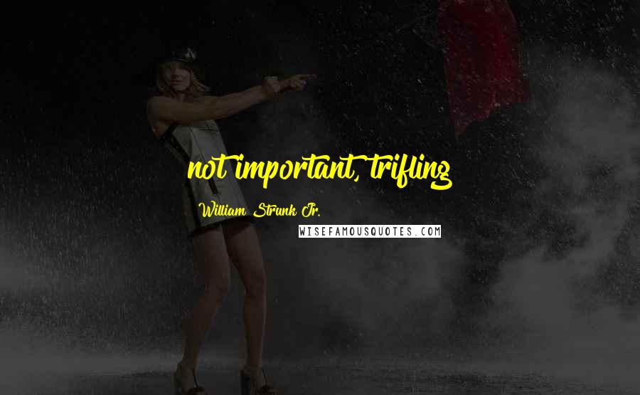 William Strunk Jr. Quotes: not important, trifling