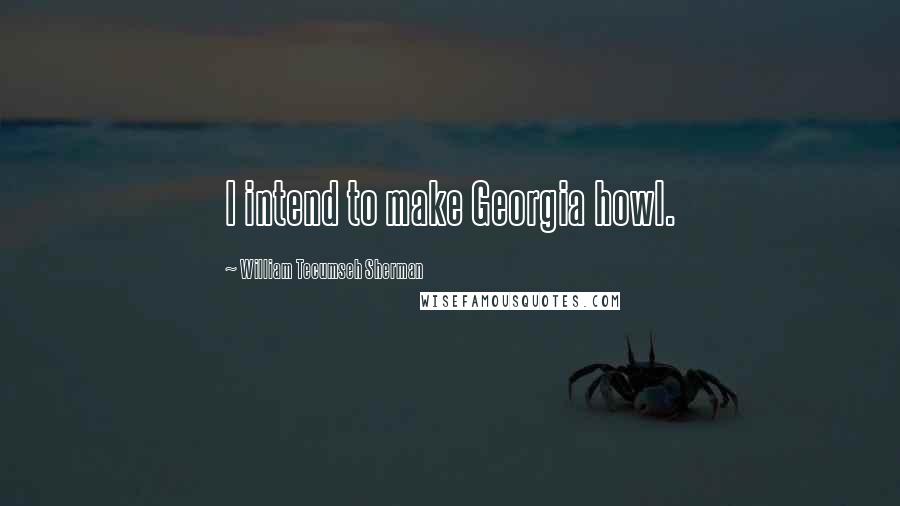 William Tecumseh Sherman Quotes: I intend to make Georgia howl.