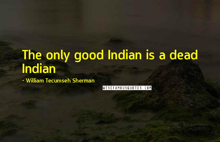 William Tecumseh Sherman Quotes: The only good Indian is a dead Indian