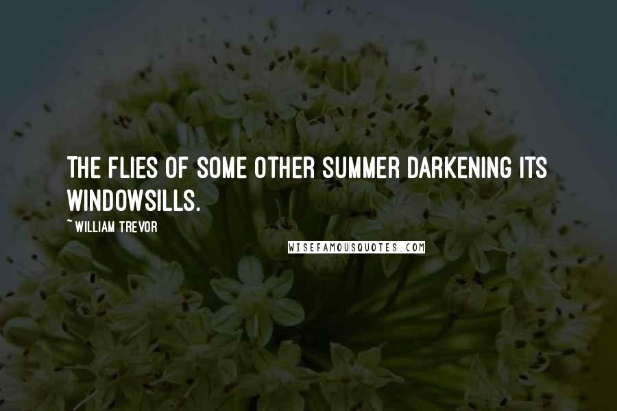 William Trevor Quotes: The flies of some other summer darkening its windowsills.