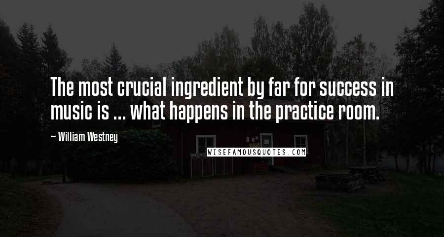 William Westney Quotes: The most crucial ingredient by far for success in music is ... what happens in the practice room.