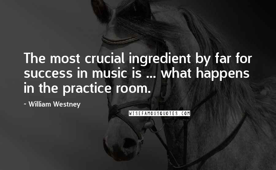 William Westney Quotes: The most crucial ingredient by far for success in music is ... what happens in the practice room.