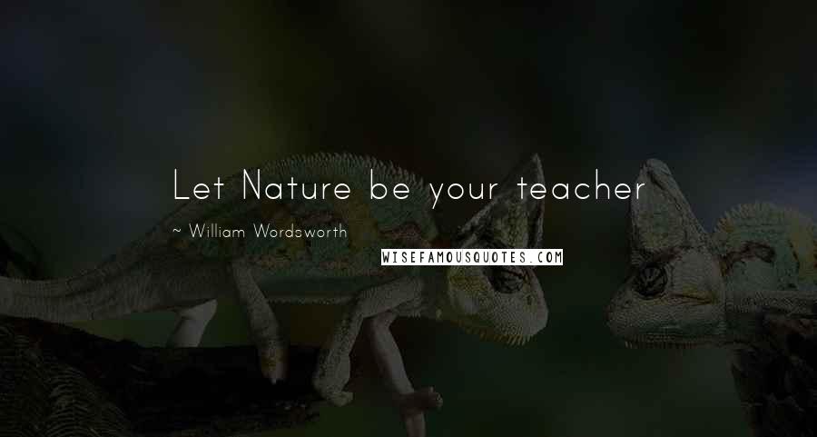 William Wordsworth Quotes: Let Nature be your teacher