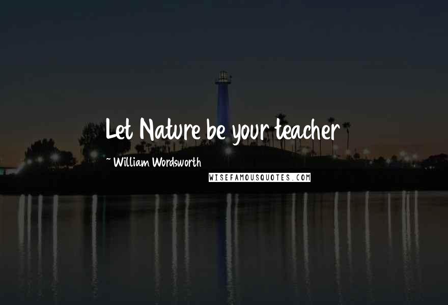 William Wordsworth Quotes: Let Nature be your teacher