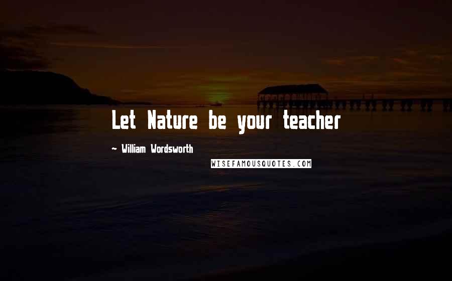 William Wordsworth Quotes: Let Nature be your teacher