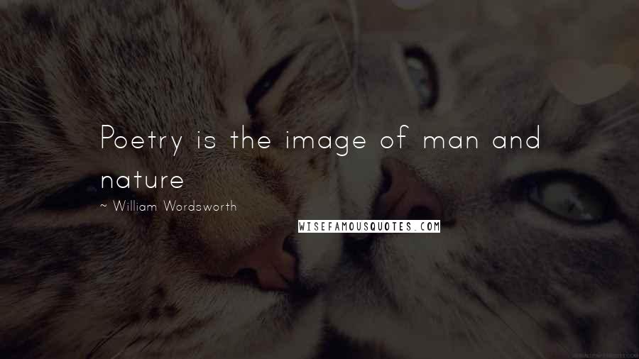 William Wordsworth Quotes: Poetry is the image of man and nature