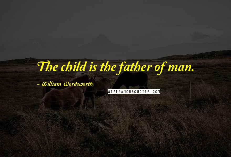 William Wordsworth Quotes: The child is the father of man.