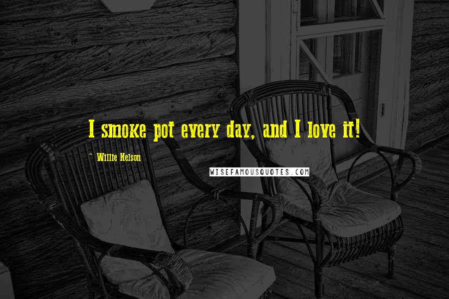 Willie Nelson Quotes: I smoke pot every day, and I love it!