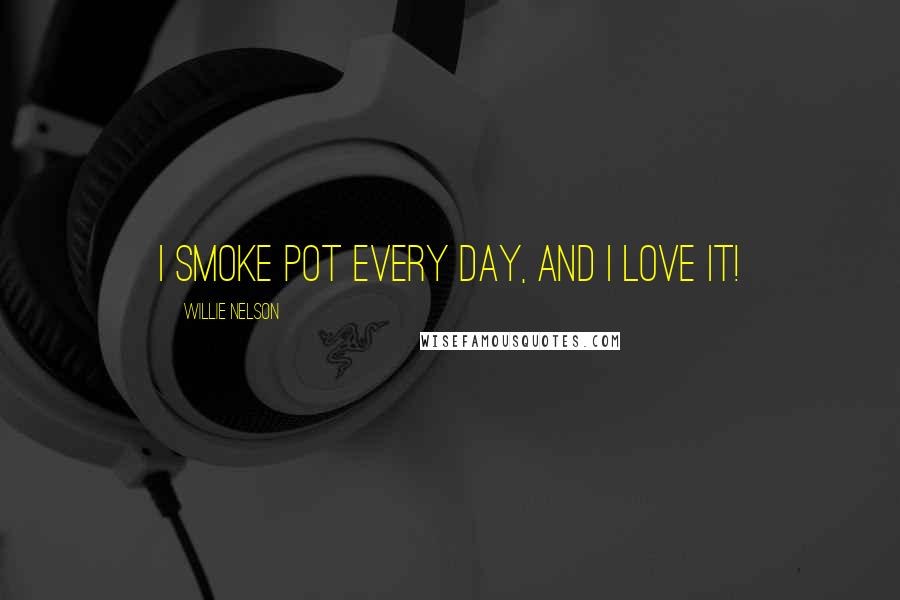 Willie Nelson Quotes: I smoke pot every day, and I love it!