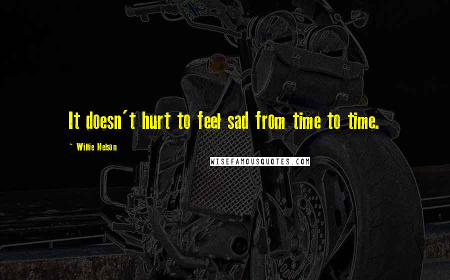 Willie Nelson Quotes: It doesn't hurt to feel sad from time to time.