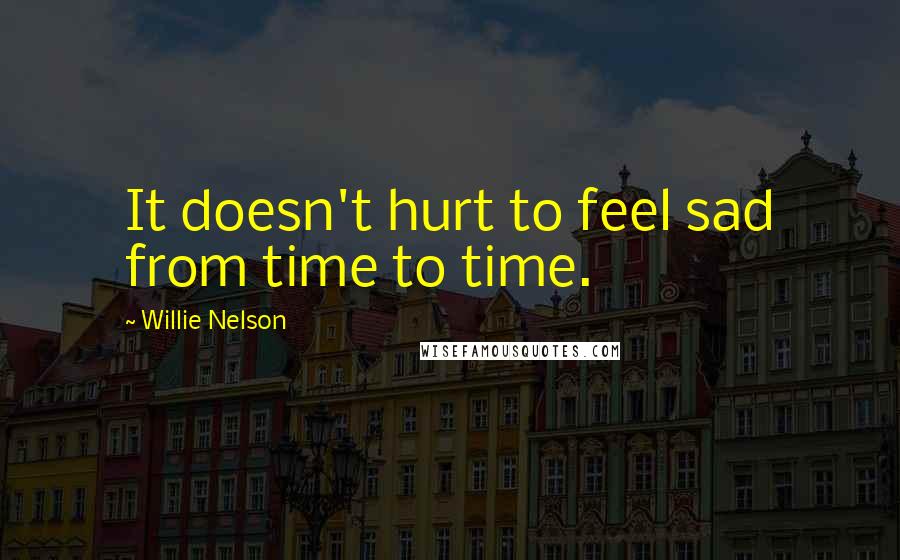 Willie Nelson Quotes: It doesn't hurt to feel sad from time to time.