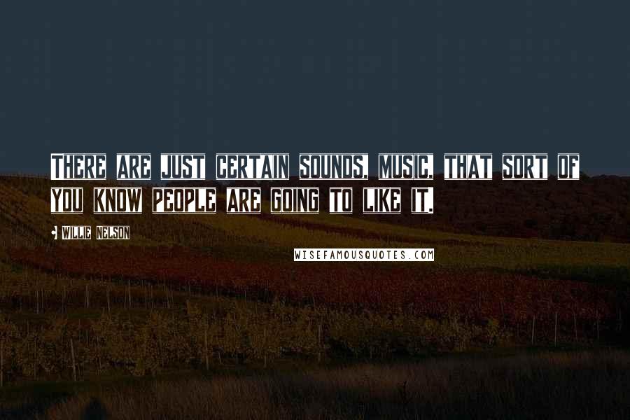 Willie Nelson Quotes: There are just certain sounds, music, that sort of you know people are going to like it.