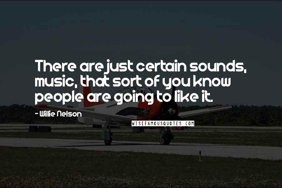 Willie Nelson Quotes: There are just certain sounds, music, that sort of you know people are going to like it.