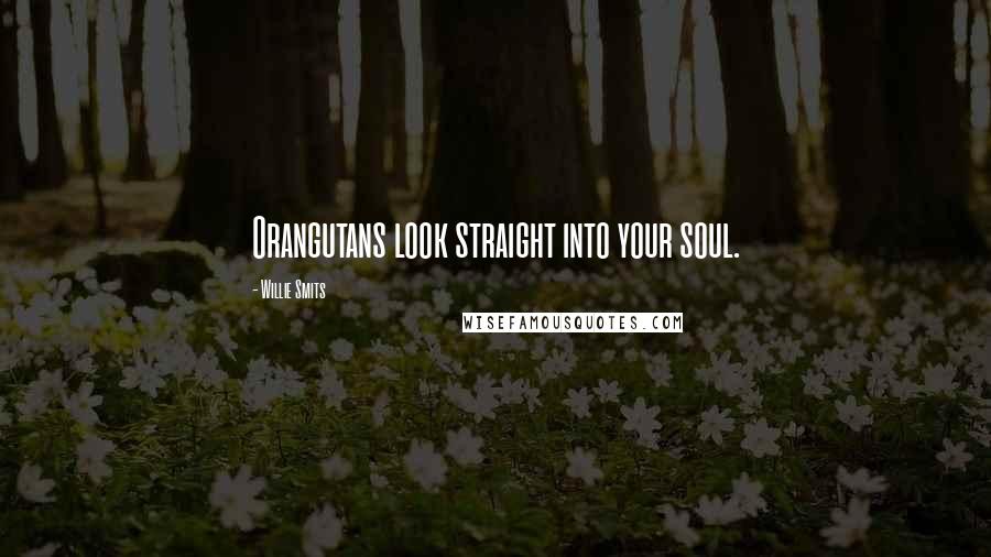 Willie Smits Quotes: Orangutans look straight into your soul.