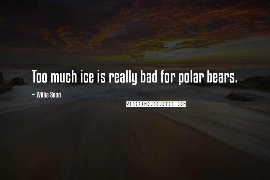 Willie Soon Quotes: Too much ice is really bad for polar bears.