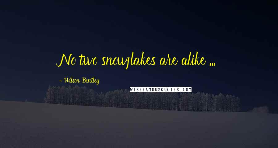 Wilson Bentley Quotes: No two snowflakes are alike ...