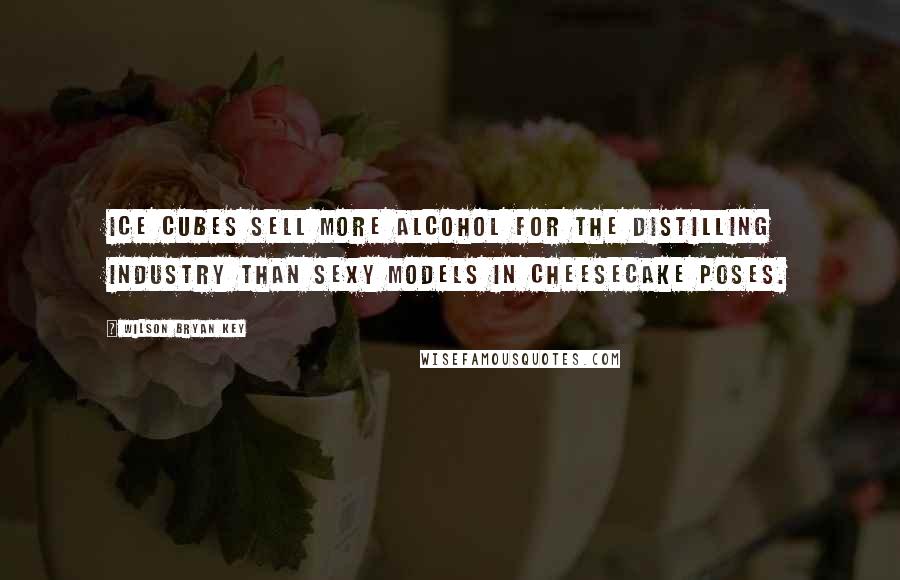 Wilson Bryan Key Quotes: Ice cubes sell more alcohol for the distilling industry than sexy models in cheesecake poses.