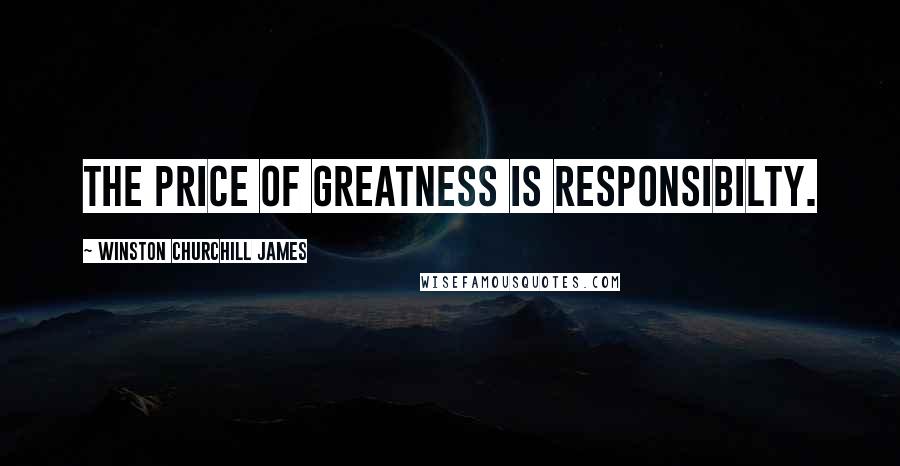 Winston Churchill James Quotes: The price of greatness is responsibilty.