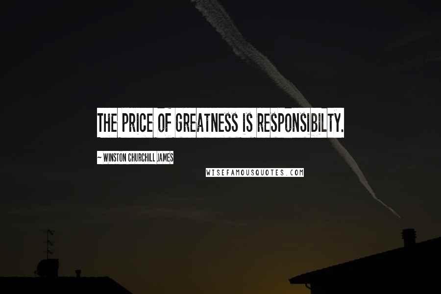 Winston Churchill James Quotes: The price of greatness is responsibilty.