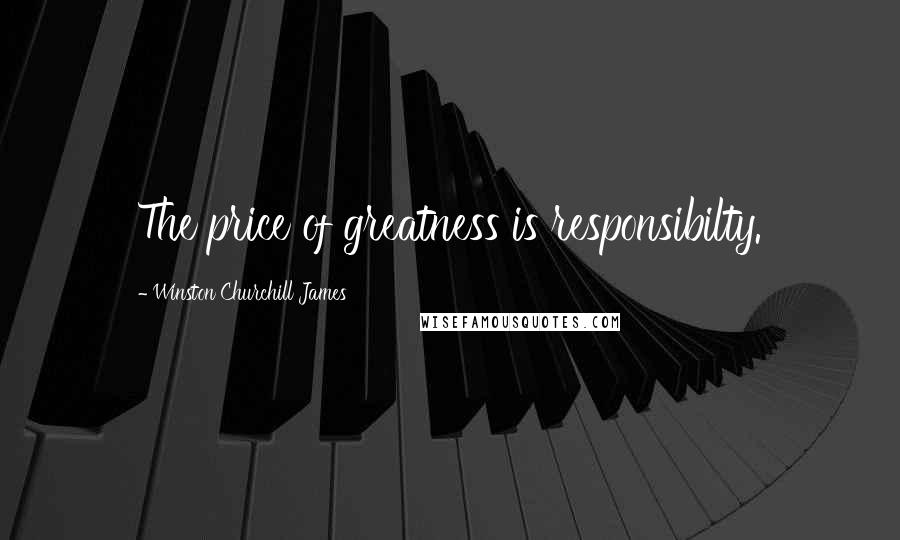 Winston Churchill James Quotes: The price of greatness is responsibilty.