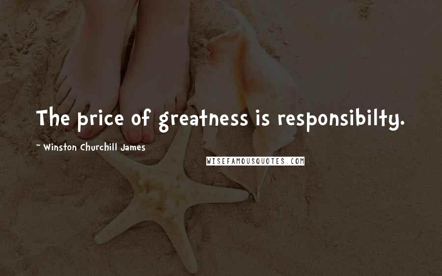 Winston Churchill James Quotes: The price of greatness is responsibilty.