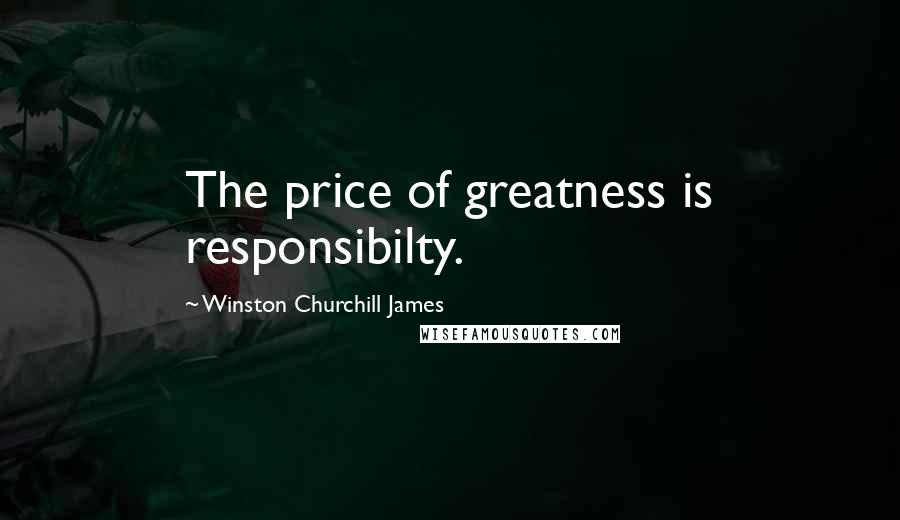 Winston Churchill James Quotes: The price of greatness is responsibilty.