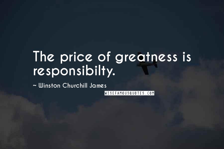 Winston Churchill James Quotes: The price of greatness is responsibilty.
