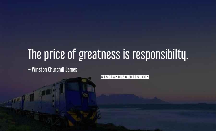Winston Churchill James Quotes: The price of greatness is responsibilty.