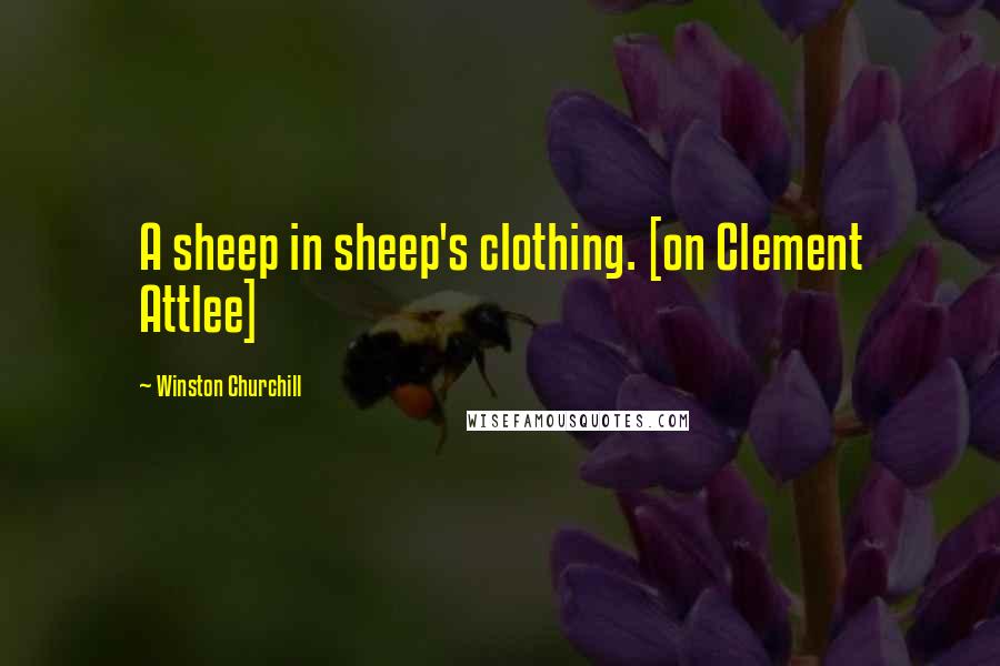 Winston Churchill Quotes: A sheep in sheep's clothing. [on Clement Attlee]