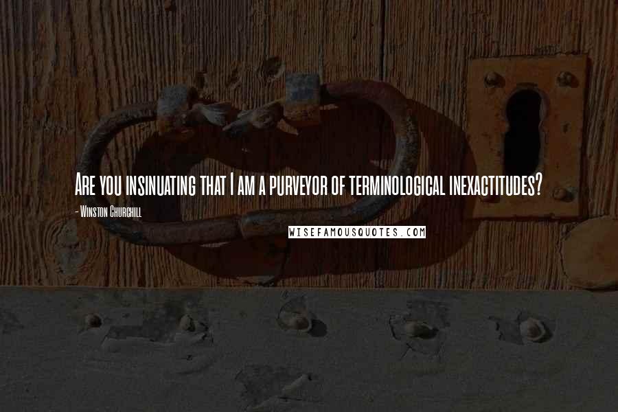 Winston Churchill Quotes: Are you insinuating that I am a purveyor of terminological inexactitudes?