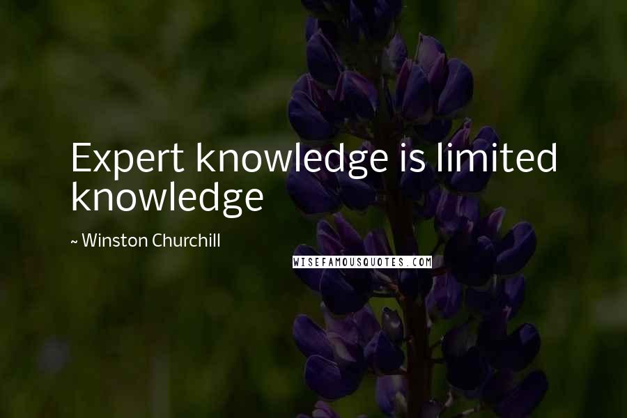 Winston Churchill Quotes: Expert knowledge is limited knowledge