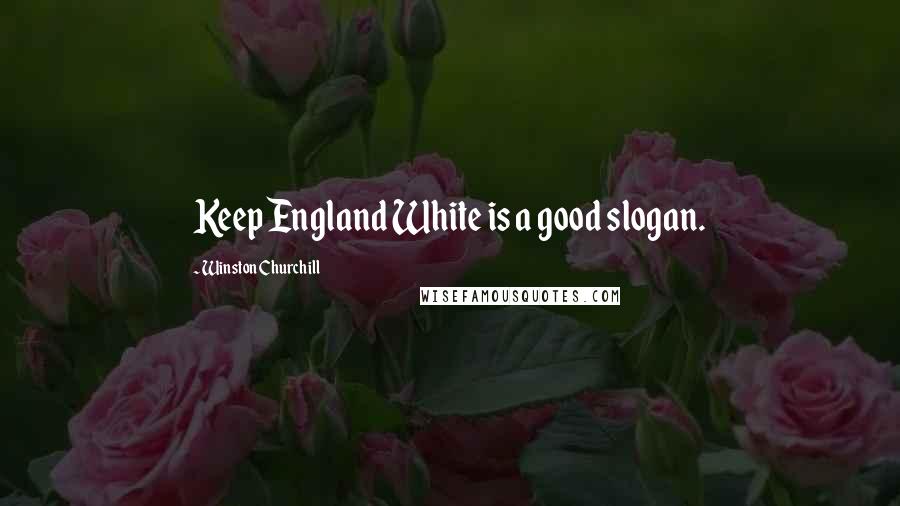 Winston Churchill Quotes: Keep England White is a good slogan.