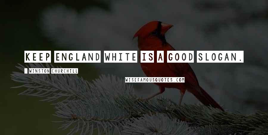 Winston Churchill Quotes: Keep England White is a good slogan.