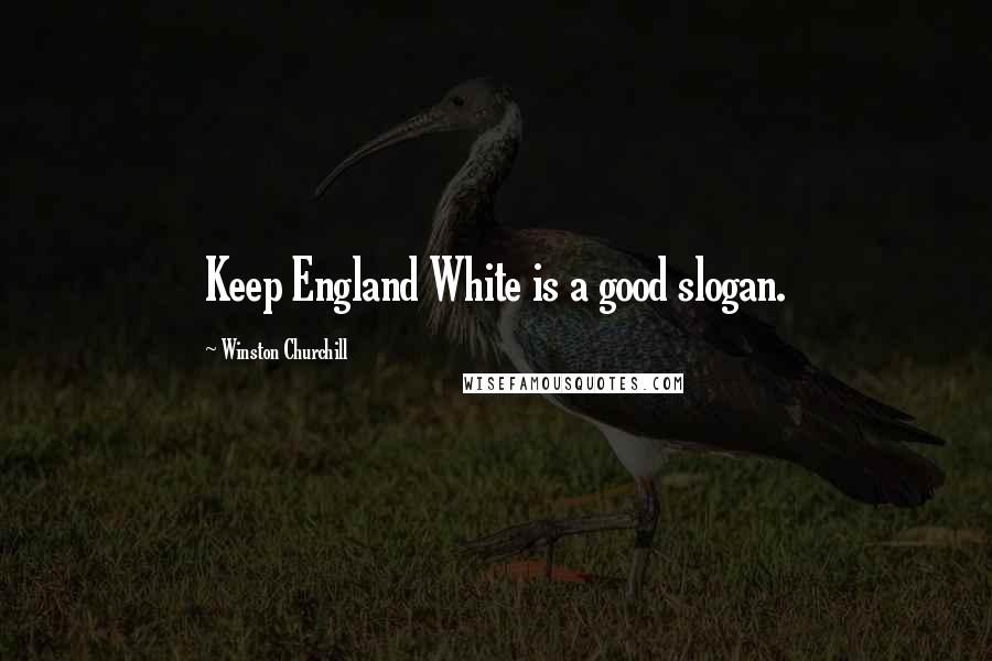 Winston Churchill Quotes: Keep England White is a good slogan.