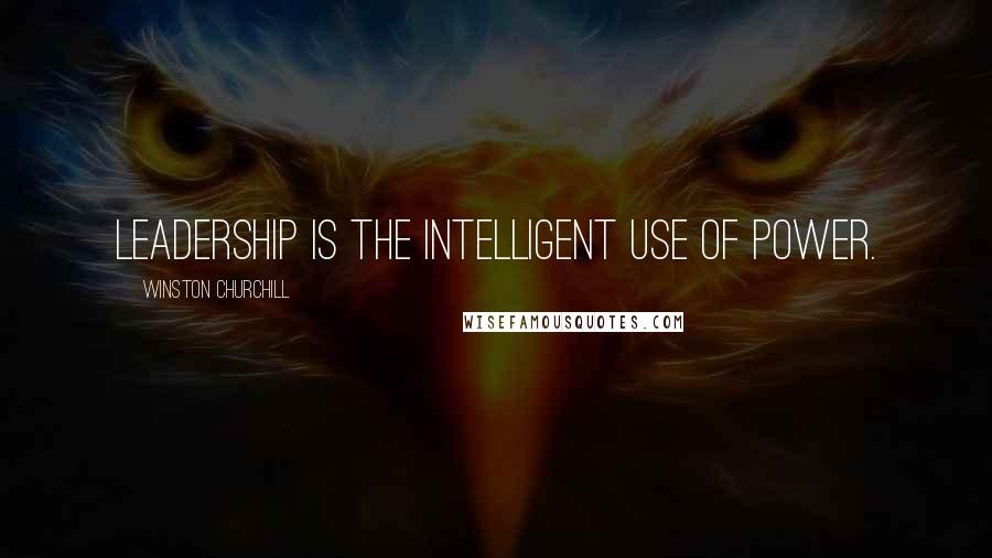 Winston Churchill Quotes: Leadership is the intelligent use of power.