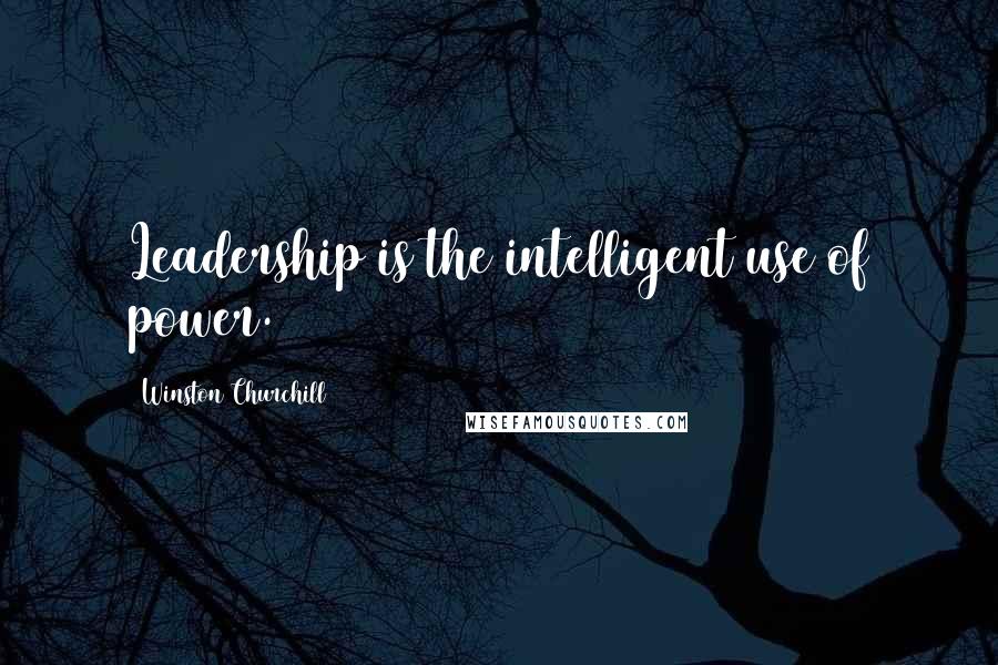 Winston Churchill Quotes: Leadership is the intelligent use of power.