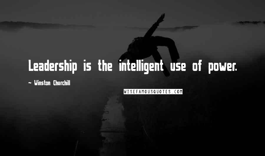 Winston Churchill Quotes: Leadership is the intelligent use of power.