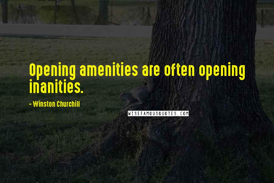 Winston Churchill Quotes: Opening amenities are often opening inanities.