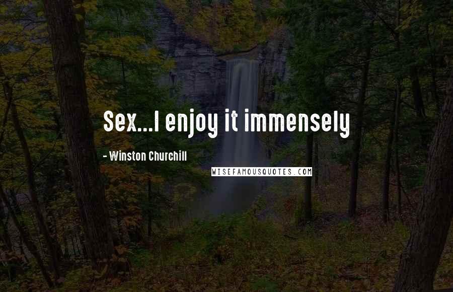 Winston Churchill Quotes: Sex...I enjoy it immensely
