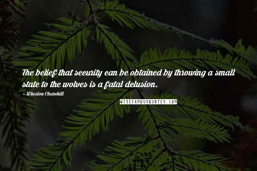 Winston Churchill Quotes: The belief that security can be obtained by throwing a small state to the wolves is a fatal delusion.