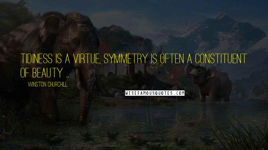 Winston Churchill Quotes: Tidiness is a virtue, symmetry is often a constituent of beauty ...