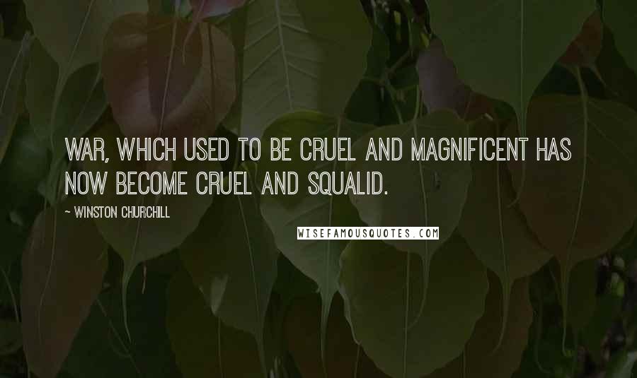 Winston Churchill Quotes: War, which used to be cruel and magnificent has now become cruel and squalid.