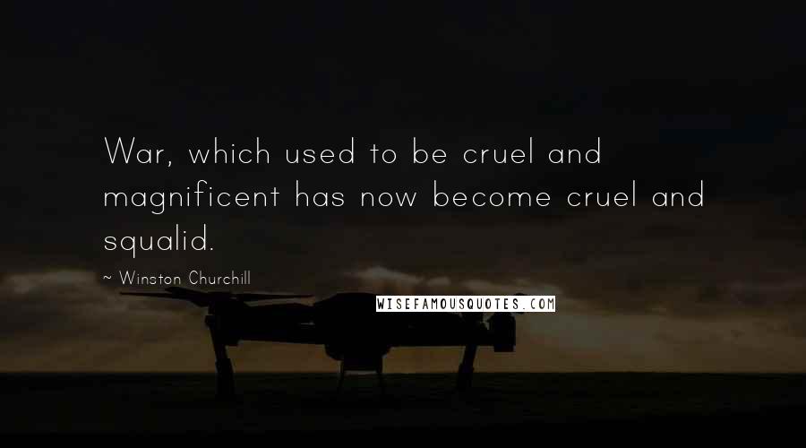 Winston Churchill Quotes: War, which used to be cruel and magnificent has now become cruel and squalid.