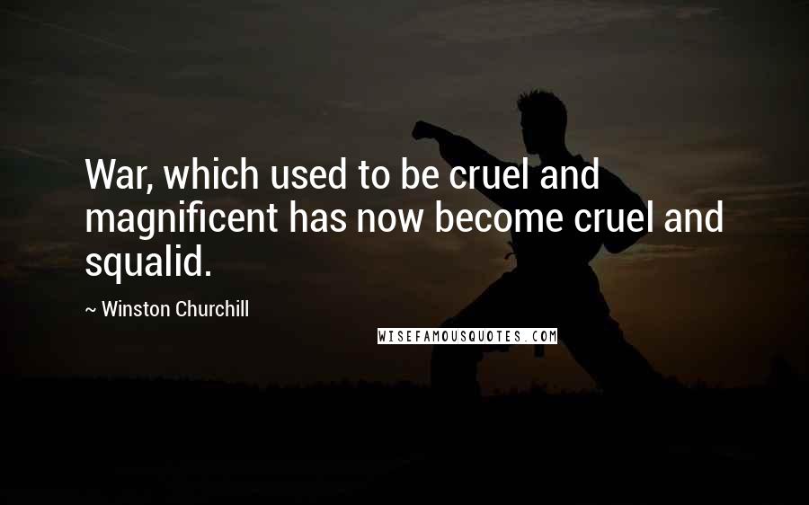 Winston Churchill Quotes: War, which used to be cruel and magnificent has now become cruel and squalid.
