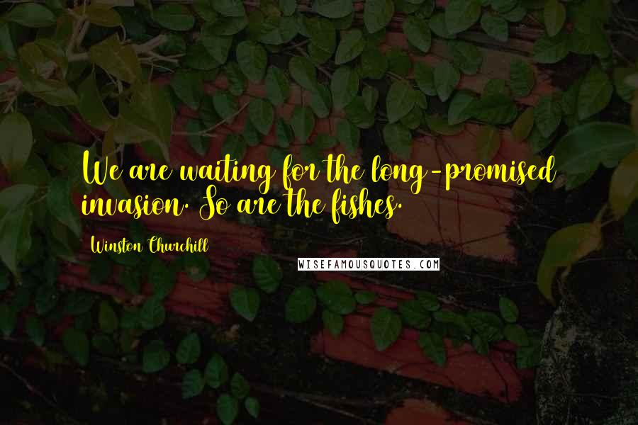 Winston Churchill Quotes: We are waiting for the long-promised invasion. So are the fishes.
